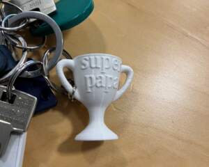 Sleutelhanger trofee Super Papa
